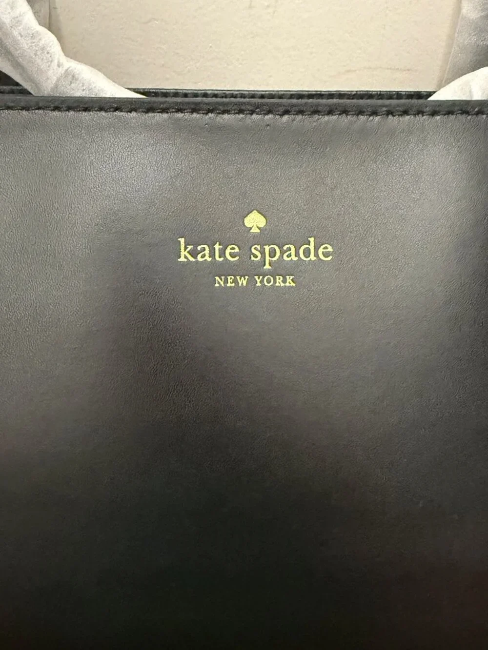 🖤Kate Spade Black Cow Leather Tote Bag with Bow Charm🖤